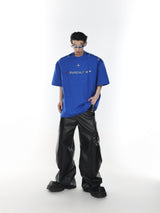 Deconstructed-Metal-Clip-Shoulder-Pad-Tee---Streetwear-Top-Blue