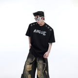 Deconstructed-Metal-Ring-Oversized-Tee---Drop-Shoulder-Graphic-Logo-Black
