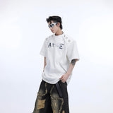 Deconstructed-Metal-Ring-Oversized-Tee---Drop-Shoulder-Graphic-Logo-White