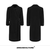 Deconstructed-Metal-Strap-Wool-Coat---Oversized-Long-Jacket-Black-Jacket
