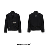 Deconstructed-Metallic-Button-Blazer---Glitter-Detail-Oversized-Suit-Jacket-Black