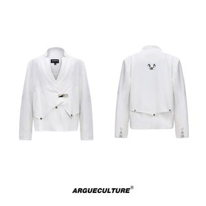 Deconstructed-Metallic-Button-Blazer---Glitter-Detail-Oversized-Suit-Jacket-White