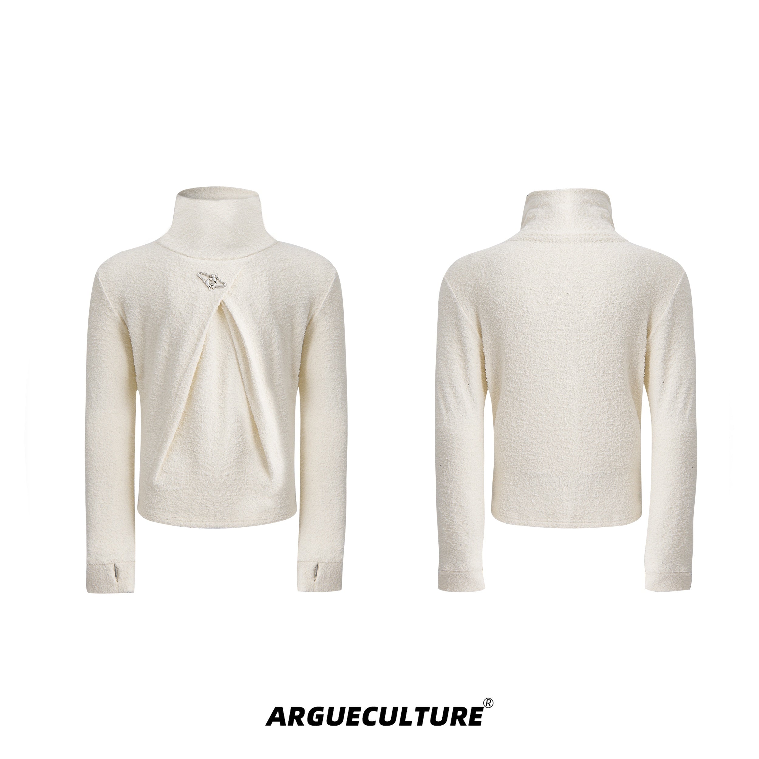Deconstructed-Mockneck-Slim-Fit-Long-Sleeve-Shirt---Fleece-Lined-Jacket