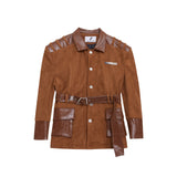Deconstructed-Oversized-Blazer---Suede-Panels---Streetwear-Shoulder-Pads-Brown