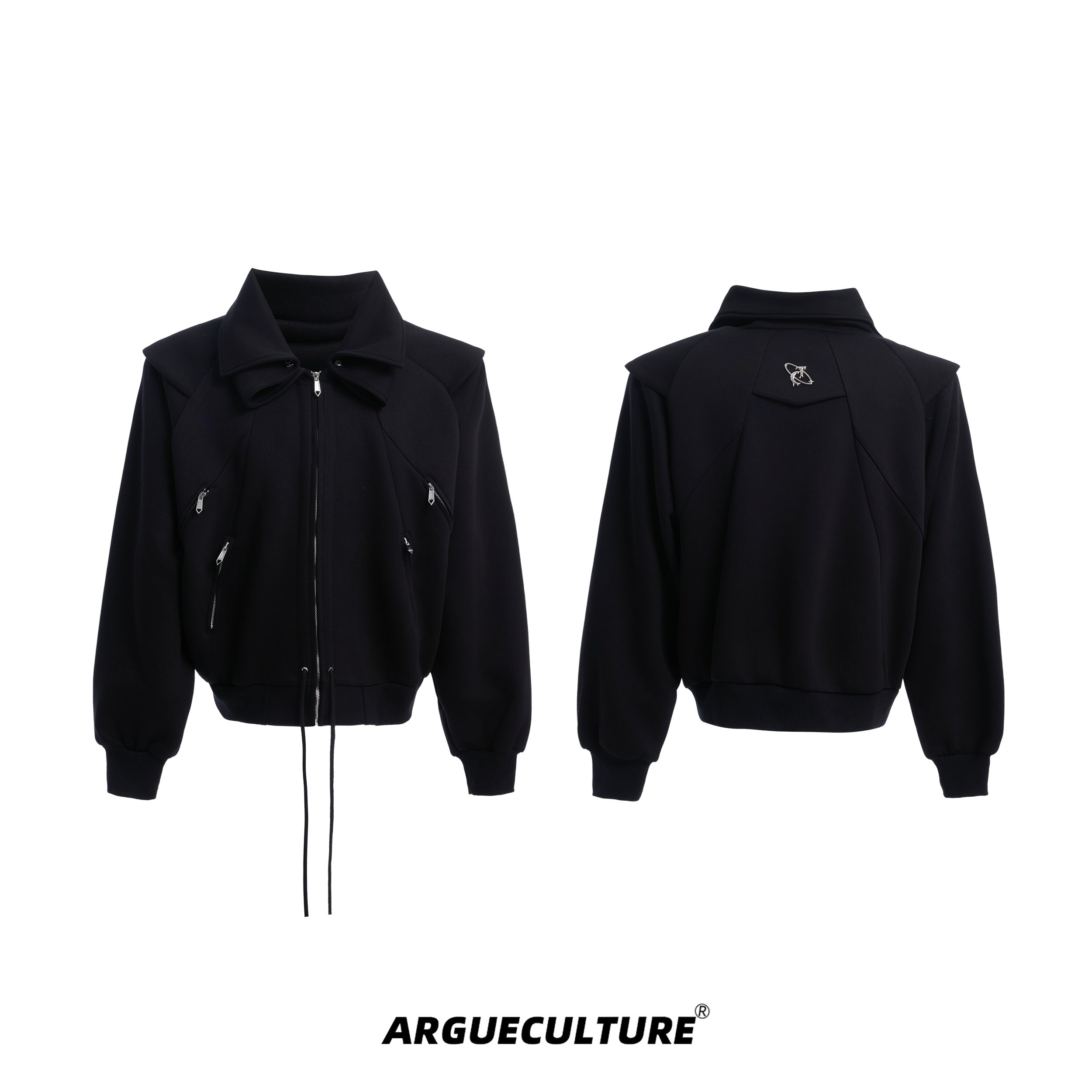Deconstructed-Oversized-Hoodie-Cardigan---Streetwear-Multi-Way-Coat-Black-jacket