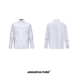 Deconstructed-Oversized-Shirt-Detachable-Sleeves-Openwork-Design-White