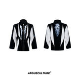 Deconstructed-Oversized-Shirt-Jacket-with-Color-Block-and-Shoulder-Pads-Black