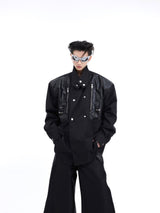 Deconstructed-PU-Leather-Overshirt---Padded-Shoulders-Metal-Accents-Black