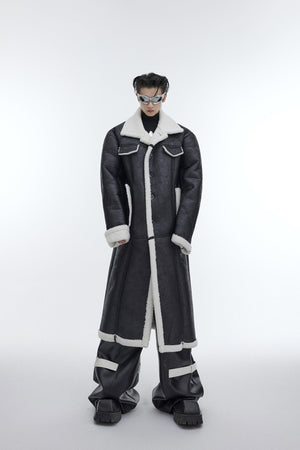 Deconstructed-Shearling-Long-Coat---Streetwear-Oversized-Faux-Fur-Jacket-Black