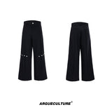Deconstructed-Shoulder-Blazer-Set---Relaxed-Trousers--Layered-Collar-Black-Pants