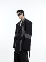 Deconstructed-Shoulder-Pad-Blazer---Metallic-Detail-Streetwear-Jacket-Black