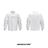 Deconstructed-Shoulder-Pad-Shirt---Pleated-Collar-Streetwear-Top-White