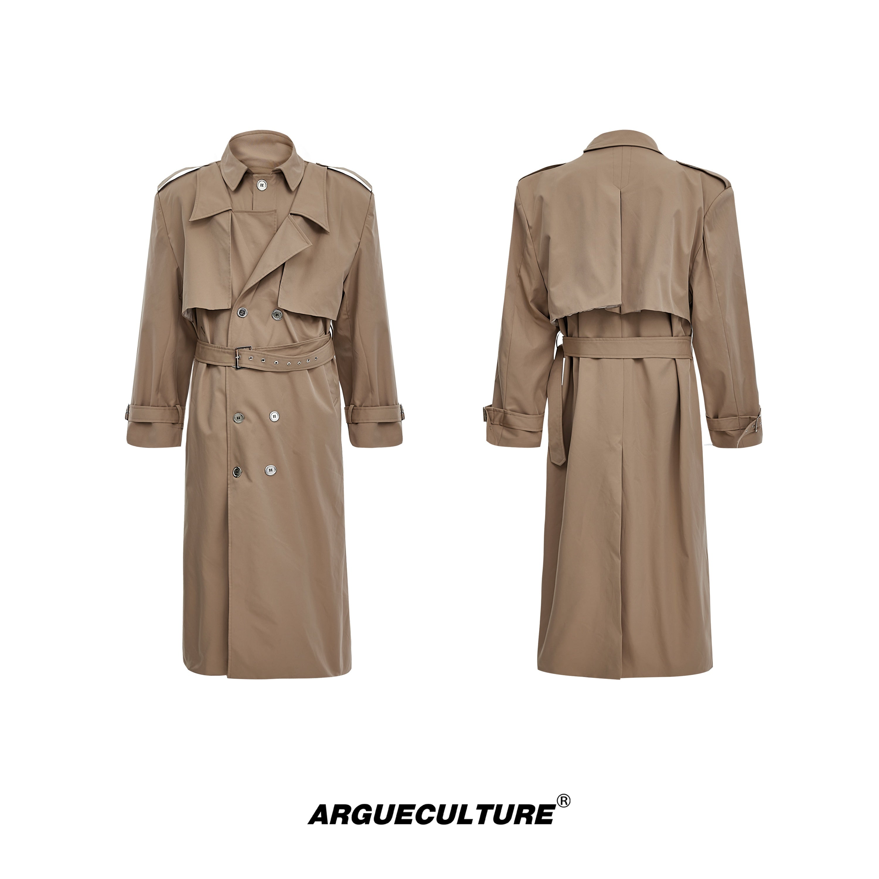 Deconstructed-Shoulder-Pad-Trench-Coat---Metallic-Oversized-Long-Jacket-Yellow