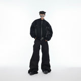 Deconstructed-Suede-Bomber-Jacket---Oversized-Streetwear-Coat-Black