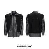 Deconstructed-Utility-Shirt---Mesh-Overshirt-with-Metallic-Finish-Black-shirt