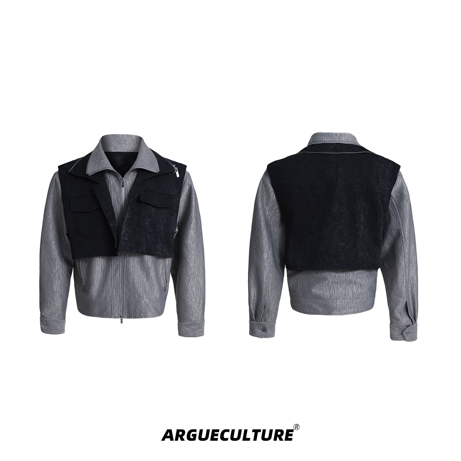 Deconstructed-Vest-Jacket---Heavyweight-Multi-Way-Streetwear-Top-Black-Jacket