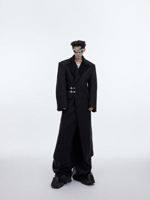 Deconstructed-Waist-Coat-Wool-Trench-with-Metal-Buttons-Black