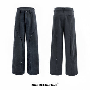 Deconstructed-Wool-Pants-with-Metal-Studs---Loose-Fit-Streetwear-Gray-Bottoms