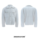 Diamond-Trimmed-Faux-Fur-Patchwork-Cardigan---Oversized-Mens-Sweater-White-Jacket