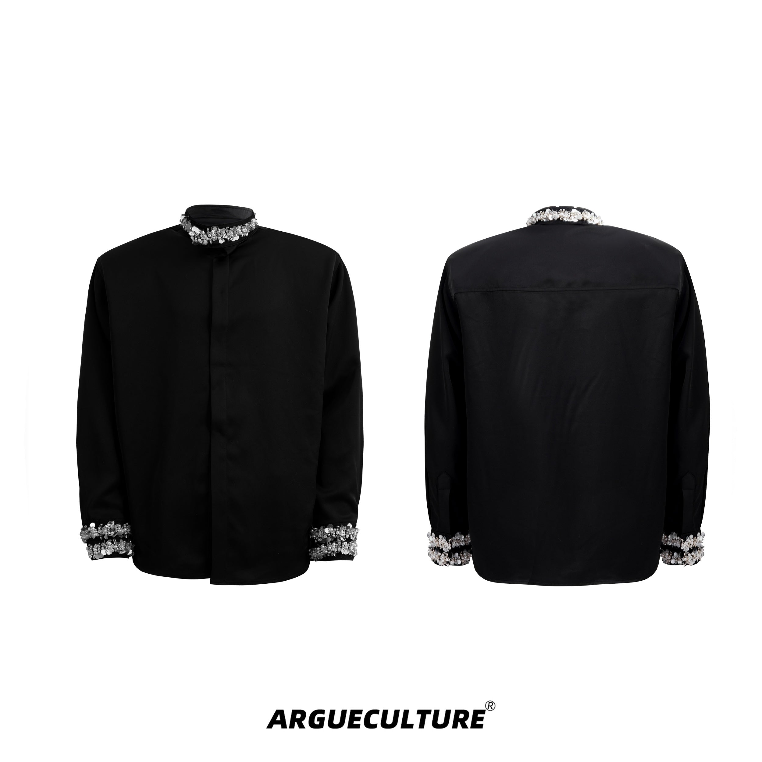 Diamond-Trimmed-Satin-Shirt---Luxury-Long-Sleeve-Streetwear-Black-Jacket