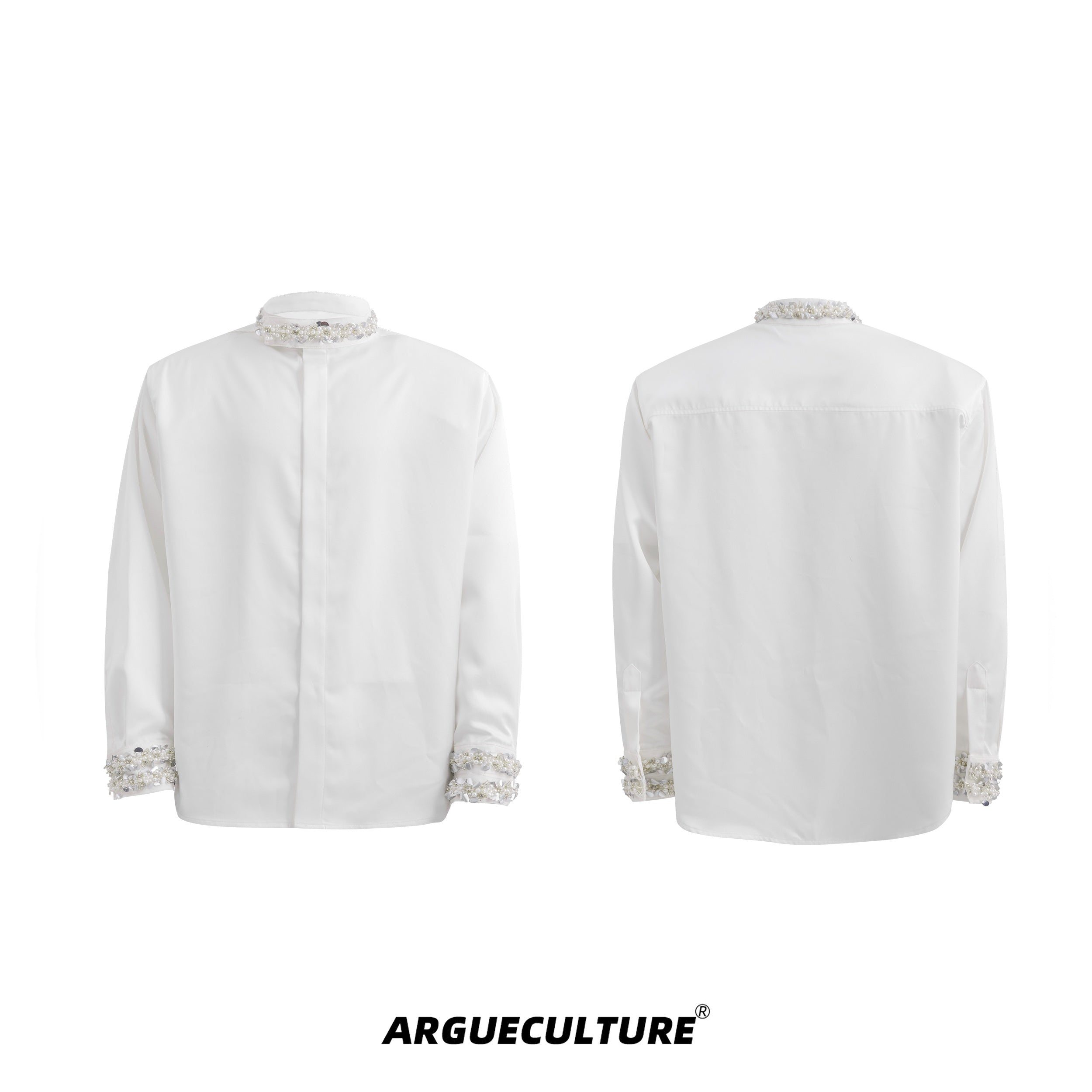 Diamond-Trimmed-Satin-Shirt---Luxury-Long-Sleeve-Streetwear-White-Jacket