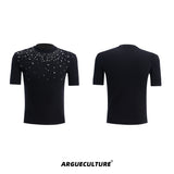 Diamond-Trimmed-Slim-Fit-Cropped-Tee---Heavyweight-Streetwear-Black-jacket