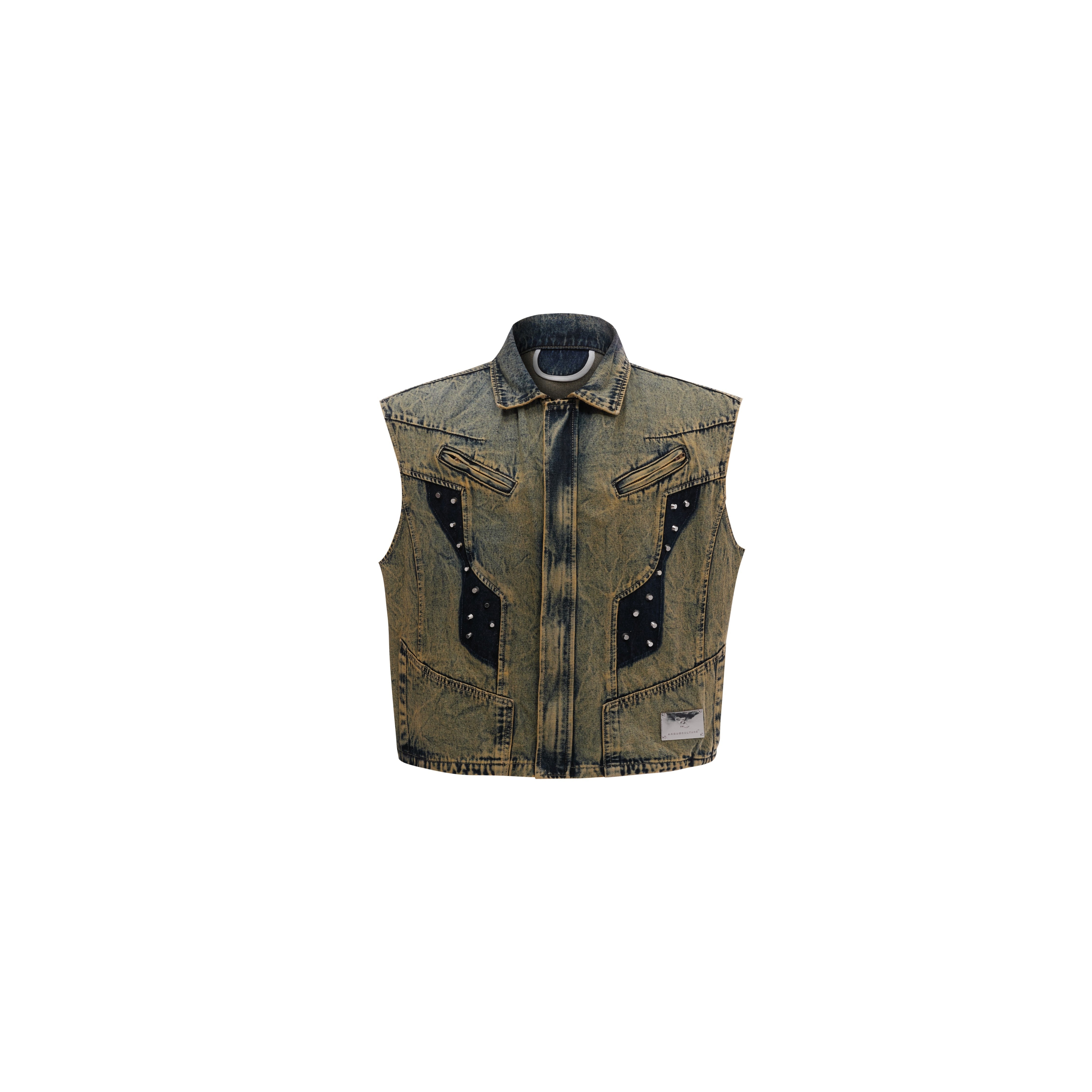 Distressed-Denim-Vest---Deconstructed-Metal-Studs-Streetwear-Blue
