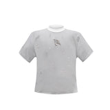 Distressed-Oversized-Tee---Faux-Two-Layer-Design-with-Metal-Accents-Gray