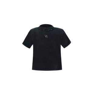 Distressed-Oversized-Vintage-Tee---Washed-Fabric--Metal-Studs-Black