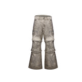 Distressed-Washed-Cargo-Pants---Grunge-Vintage-Streetwear-Yellow