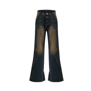 Distressed-Washed-Jeans-with-Deconstructed-Ring-Detail--Ripped-Stitching-Yellow