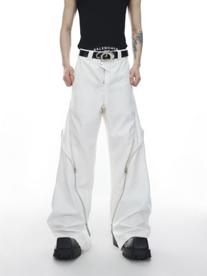 Distressed-Zip-Front-Flared-Pants---Streetwear-Straight-Leg-Trousers-White