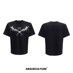 Edgy-Studded-Embroidered-Tee---Oversized-Streetwear-Summer-Top-Black-T-shirt