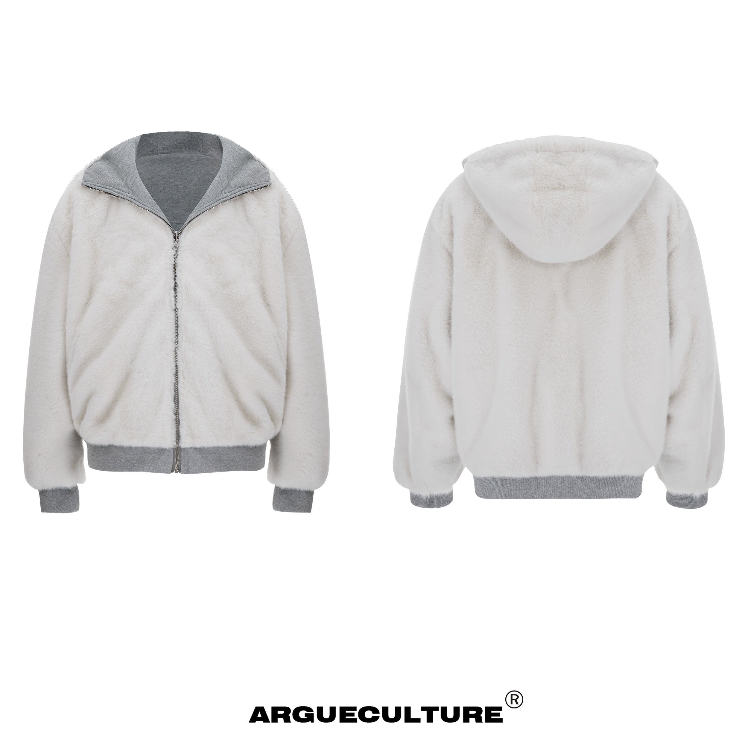 Fox-Hoodie---Reversible-Fleece-Jacket-for-Couples-Streetwear-Gray-Jacket