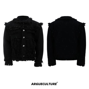 Glitter-Fringe-Oversized-Knit-Sweater---Streetwear-Shimmer-Top-Black-Jacket