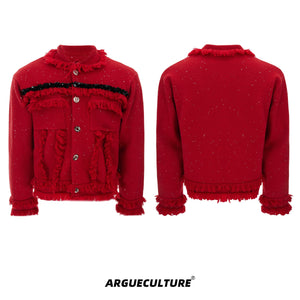 Glitter-Fringe-Oversized-Knit-Sweater---Streetwear-Shimmer-Top-Red-Jacket