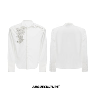 Glitter-Shoulder-Oversized-White-Shirt---Diamond-Trim-Luxury-Top-White-Jacket
