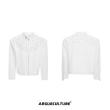 Handmade-Rhinestone-Harrington-Jacket---Slim-Fit-Short-Coat-White-jacket