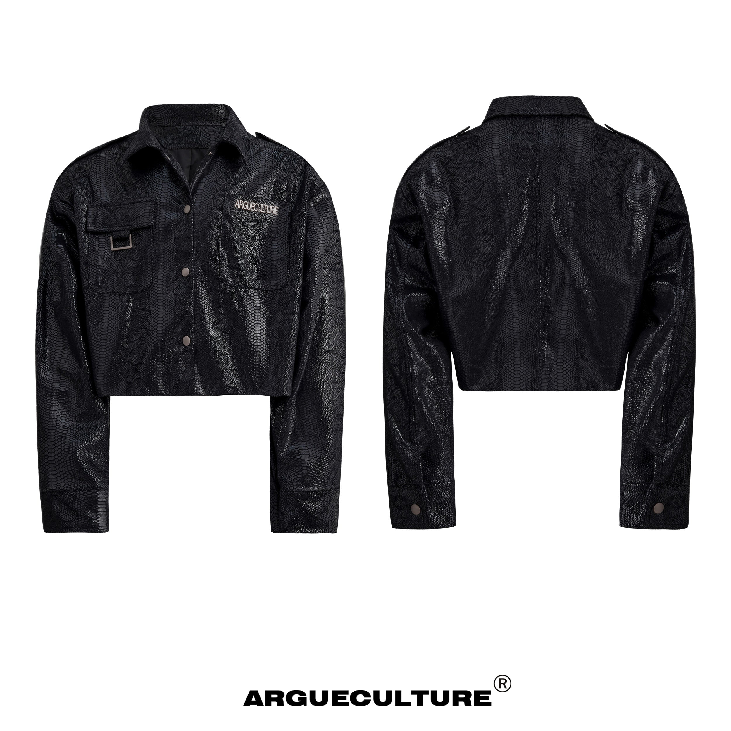 Liquid-Crocodile-Shiny-Cropped-Jacket---Streetwear-Oversized-Top-Black-Jacket
