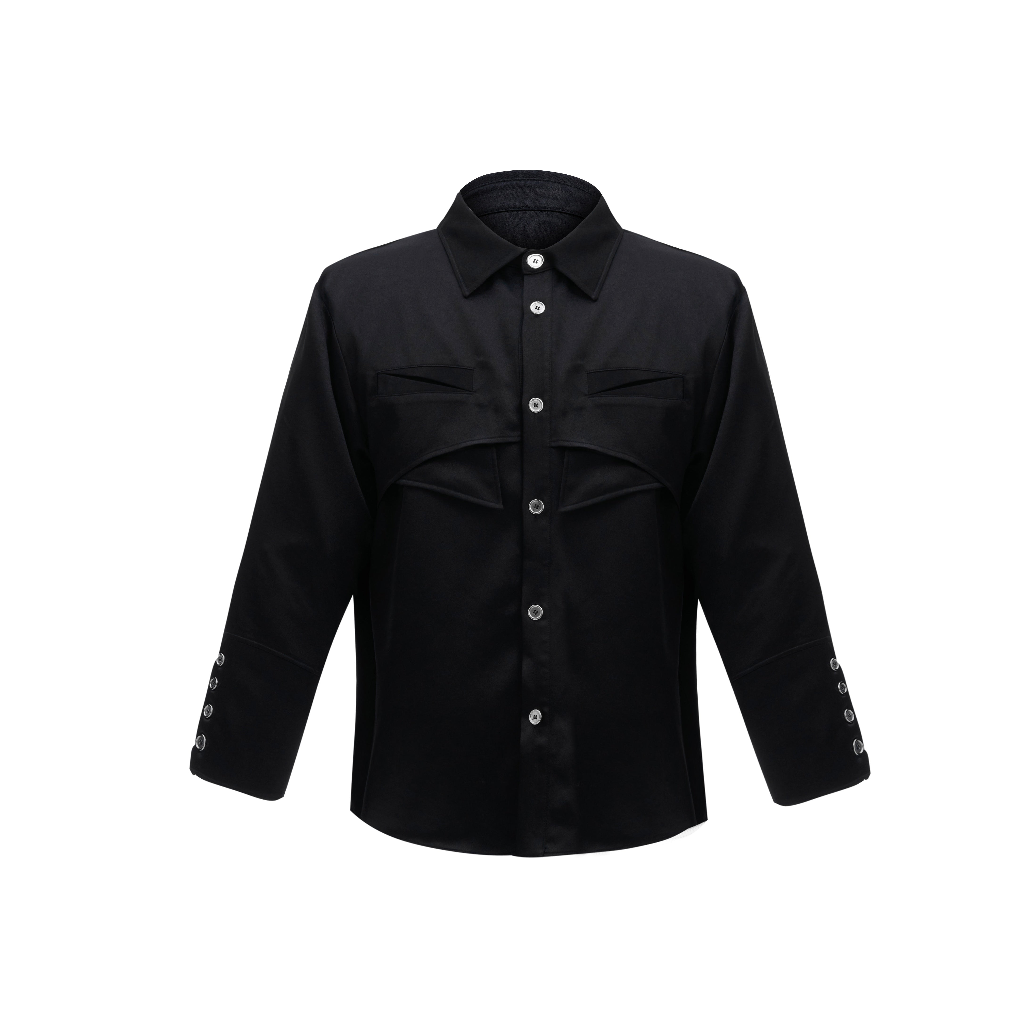Liquid-Silk-Oversized-Drop-Shoulder-Long-Sleeve-Shirt-Black