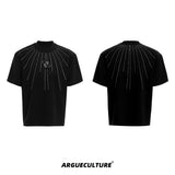 Mens-Oversized-Graphic-Tee---Diamond-Star-Print-Short-Sleeve-Shirt-Black-T-shirt