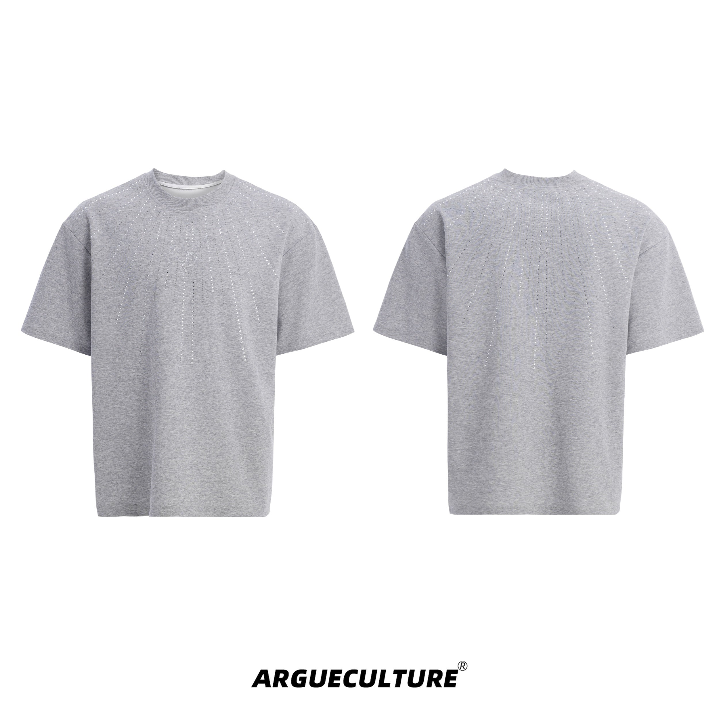 Mens-Oversized-Graphic-Tee---Diamond-Star-Print-Short-Sleeve-Shirt-Gray-T-shirt