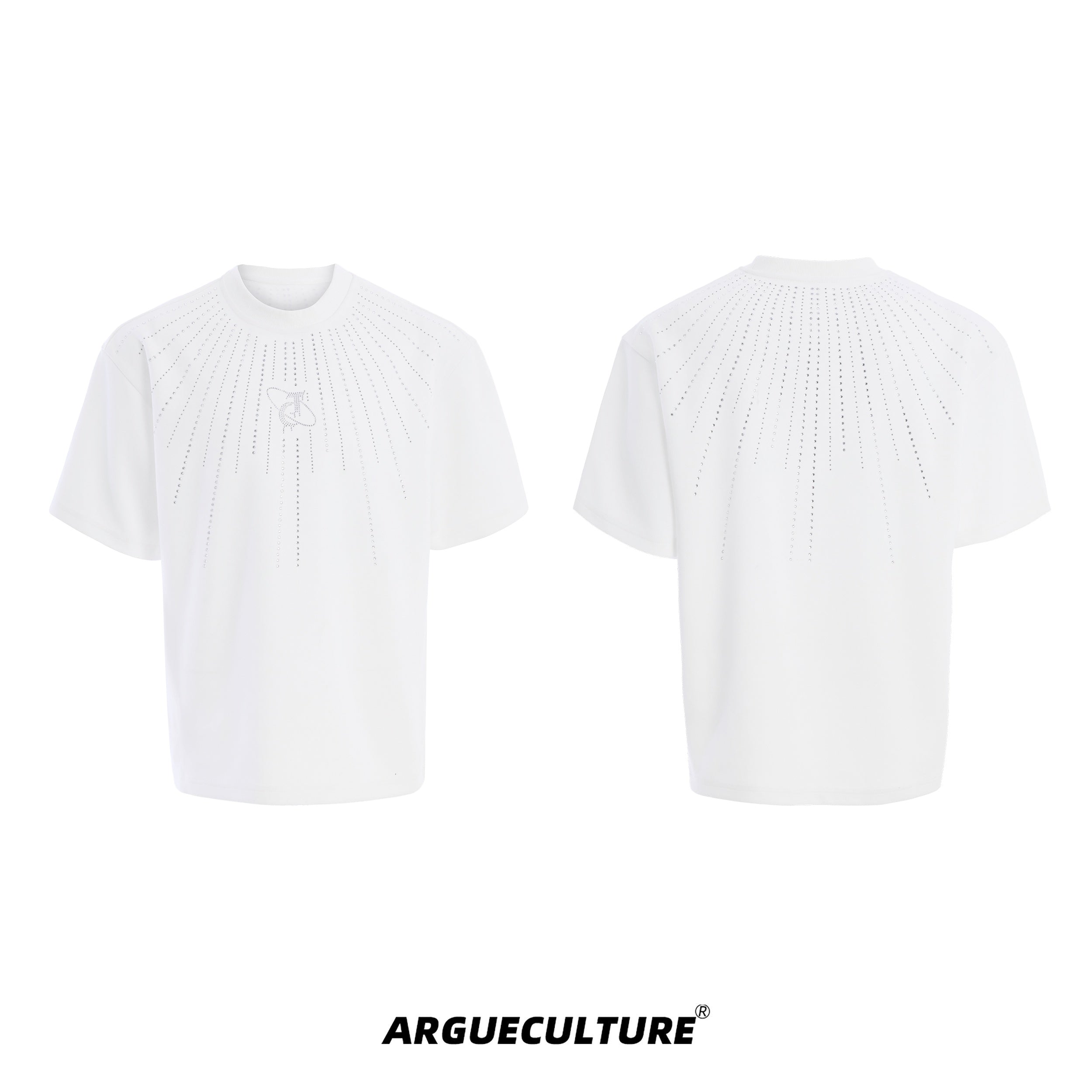 Mens-Oversized-Graphic-Tee---Diamond-Star-Print-Short-Sleeve-Shirt-White-T-shirt