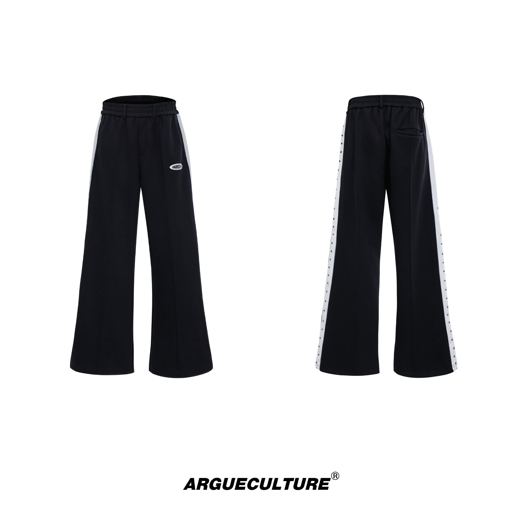 Metal-Studded-Drop-Shoulder-Cropped-Hoodie-Set---Streetwear-Joggers-Black-Pants
