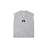 Metallic-Distressed-Knit-Tank-Top-with-Glossy-Sheer-Cape-White