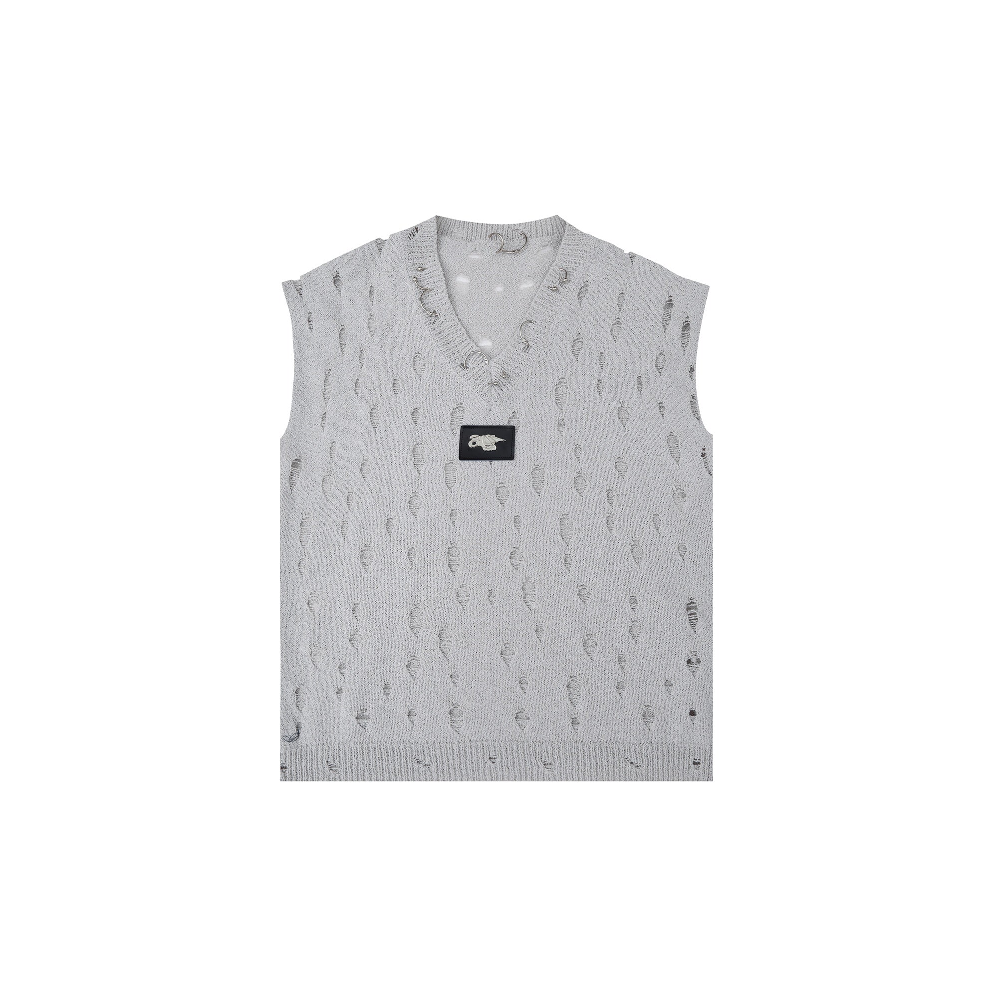 Metallic-Distressed-Knit-Tank-Top-with-Glossy-Sheer-Cape-White