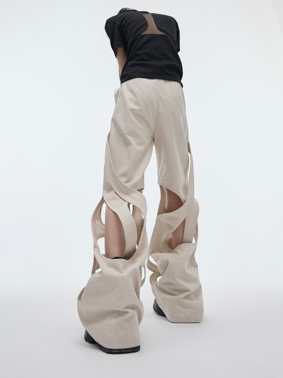 Deconstructed Cut-Out Cargo Pants - product image 5