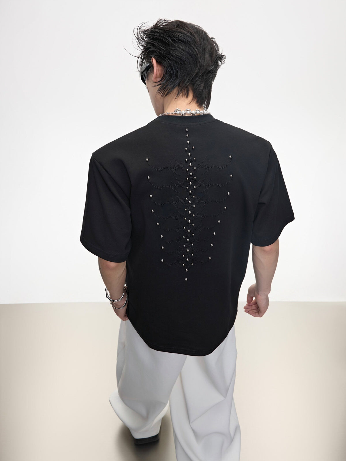 Snake Spine Studded Boxy T-Shirt - product image 2