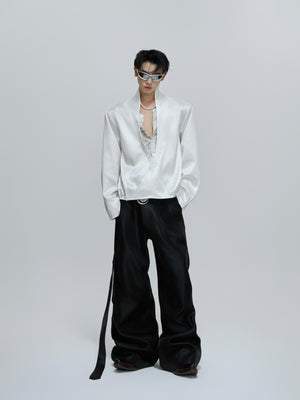 Layered Lace-Panel Shirt - product image 3