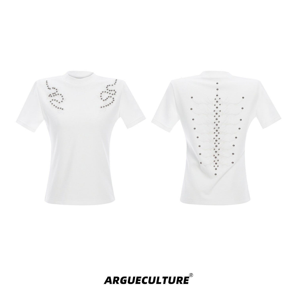 Spine Embroidered Fitted T-Shirt - product image 5
